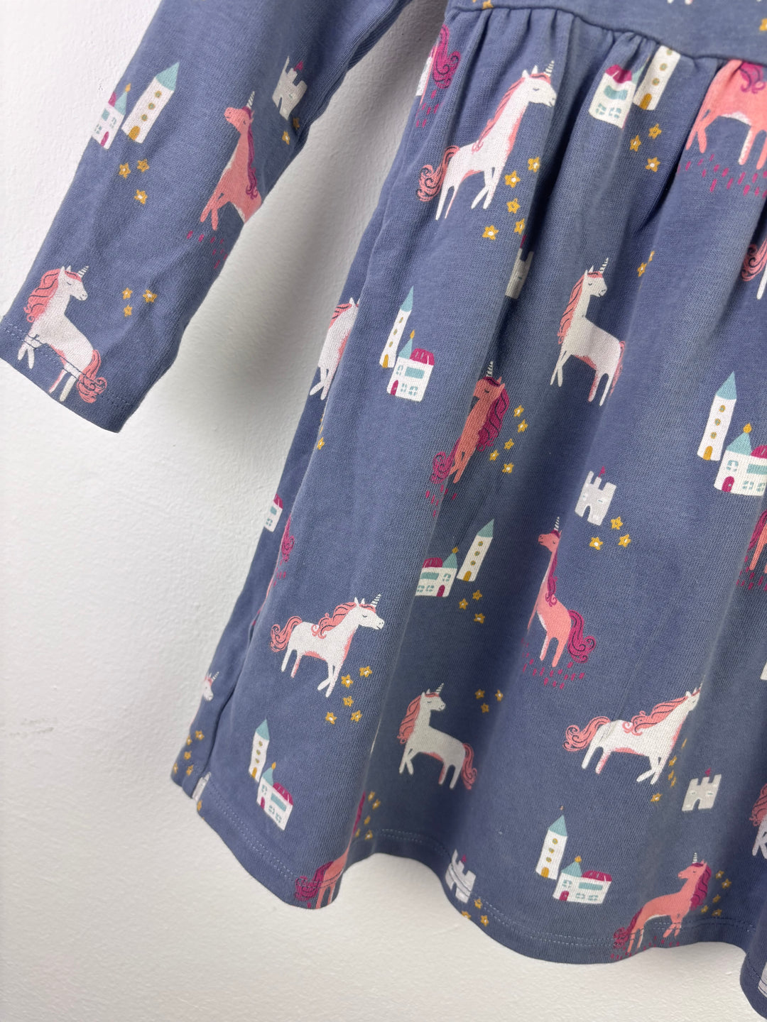 John Lewis Blue Unicorn Dress 12-18 Months-Dresses-Second Snuggle Preloved