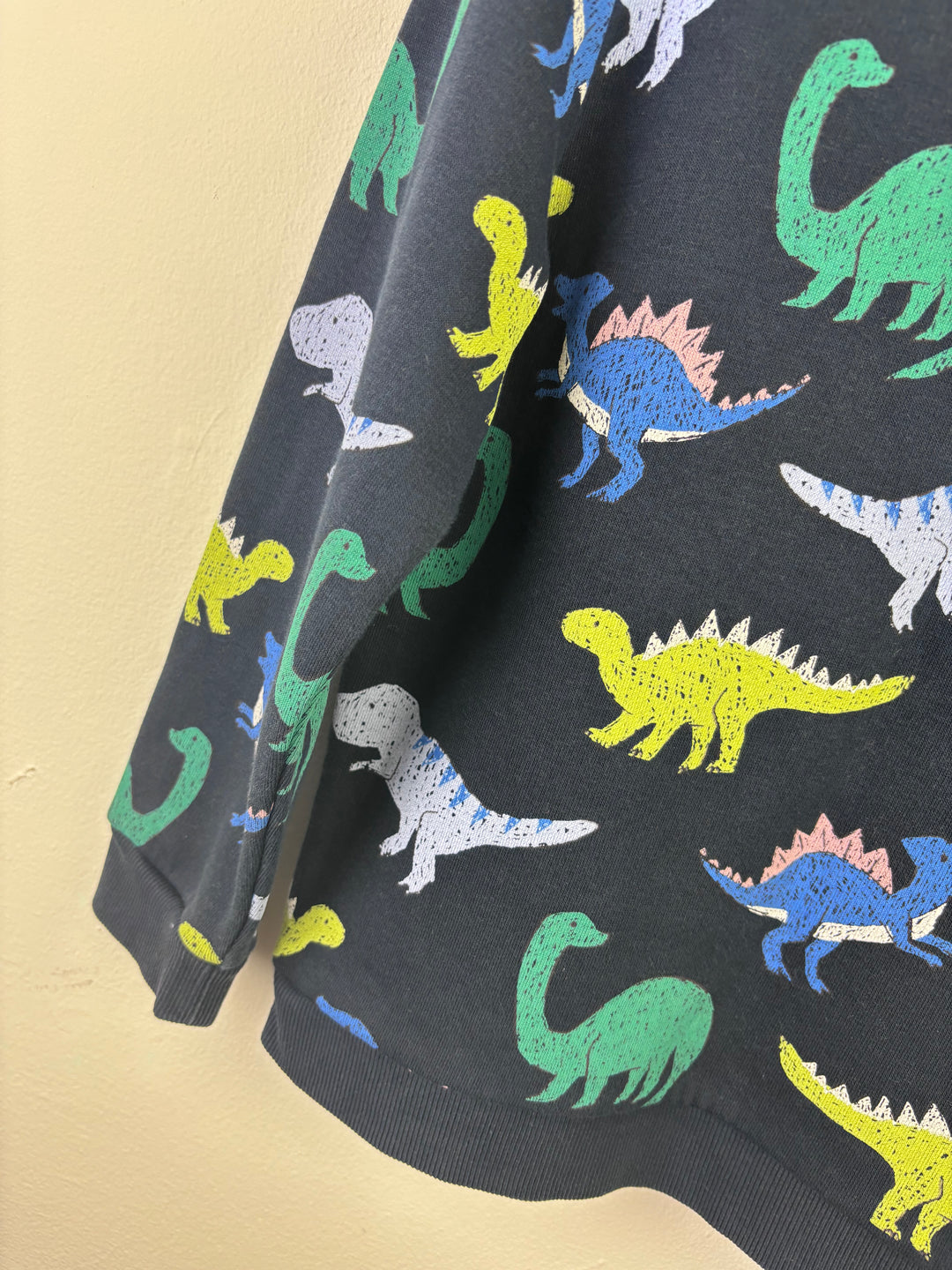 M&S Navy Dinosaur Sweatshirt 5-6 Years-Jumpers-Second Snuggle Preloved