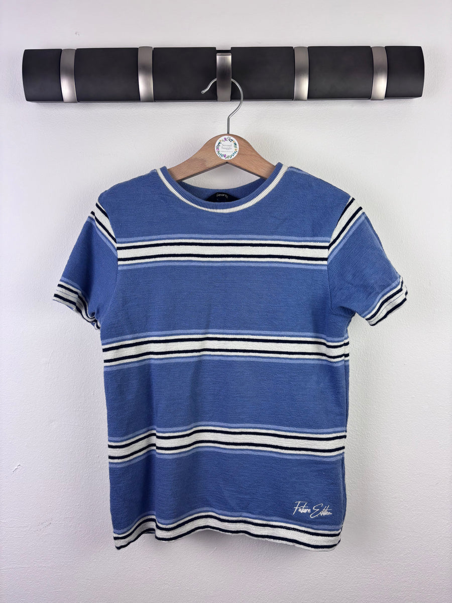 George Blue Stripe Knit T-Shirt 5-6 Years-Tops-Second Snuggle Preloved