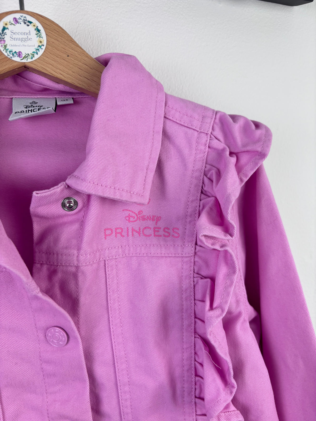 Disney Pink Denim Jacket Ruffle Detail 134 (8-9 Years)-Jackets-Second Snuggle Preloved