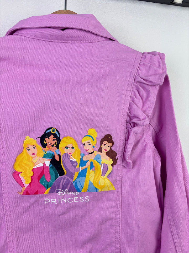 Disney Pink Denim Jacket Ruffle Detail 134 (8-9 Years)-Jackets-Second Snuggle Preloved