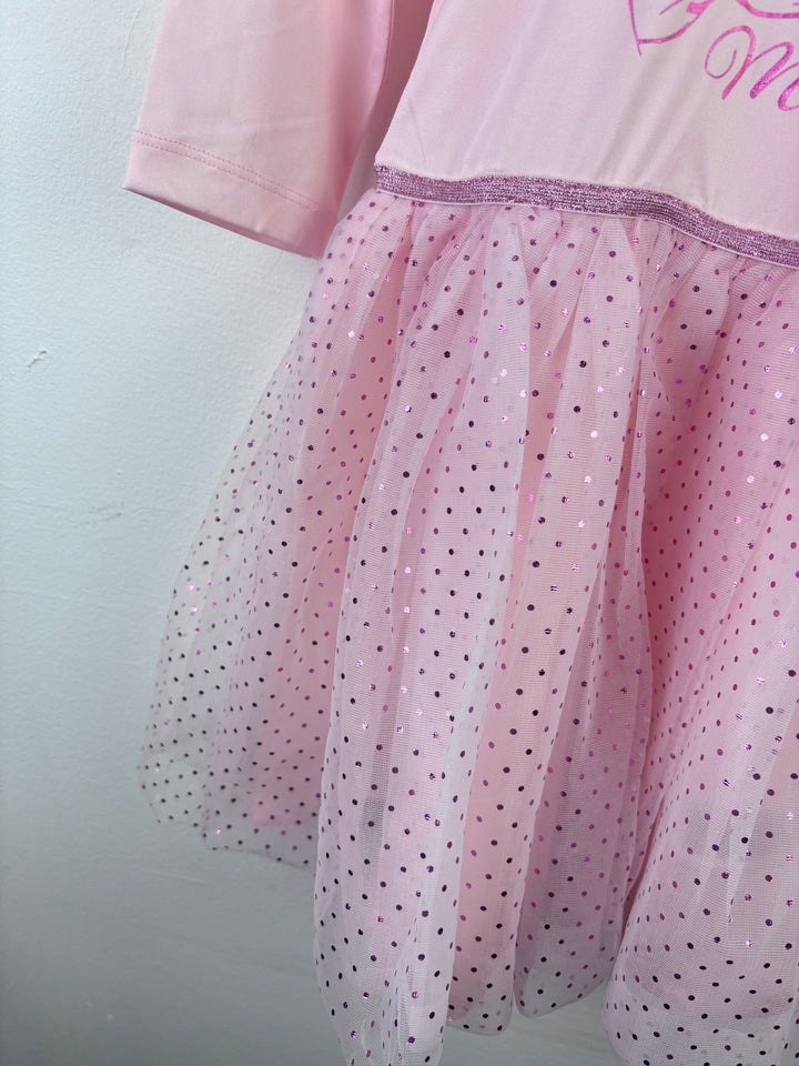 Pep & Co Pink Marie Dress Sparkle Age 8-9 Years-Dresses-Second Snuggle Preloved