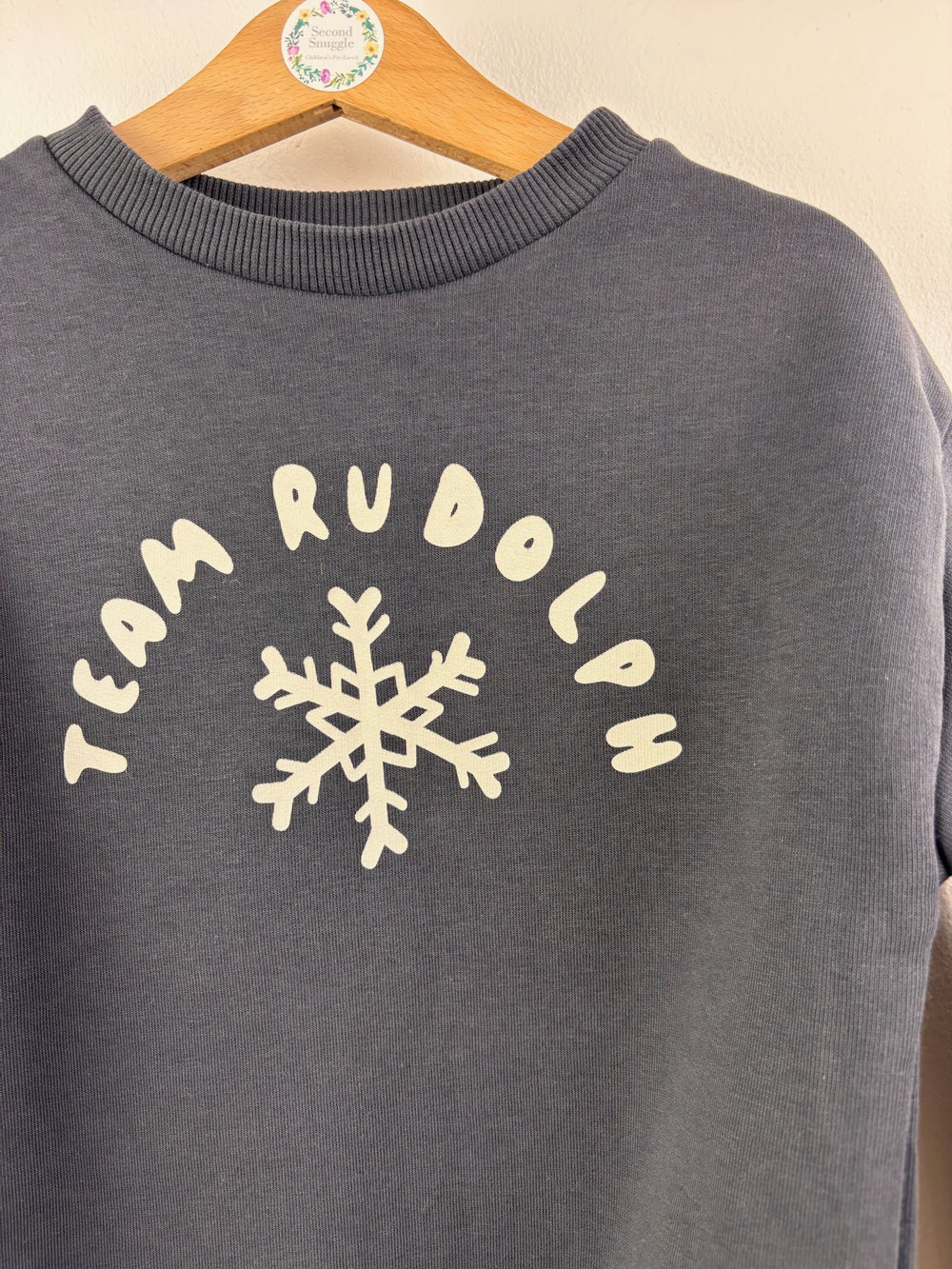 George Navy Team Rudolph Christmas Sweatshirt 4-5 Years-Jumpers-Second Snuggle Preloved