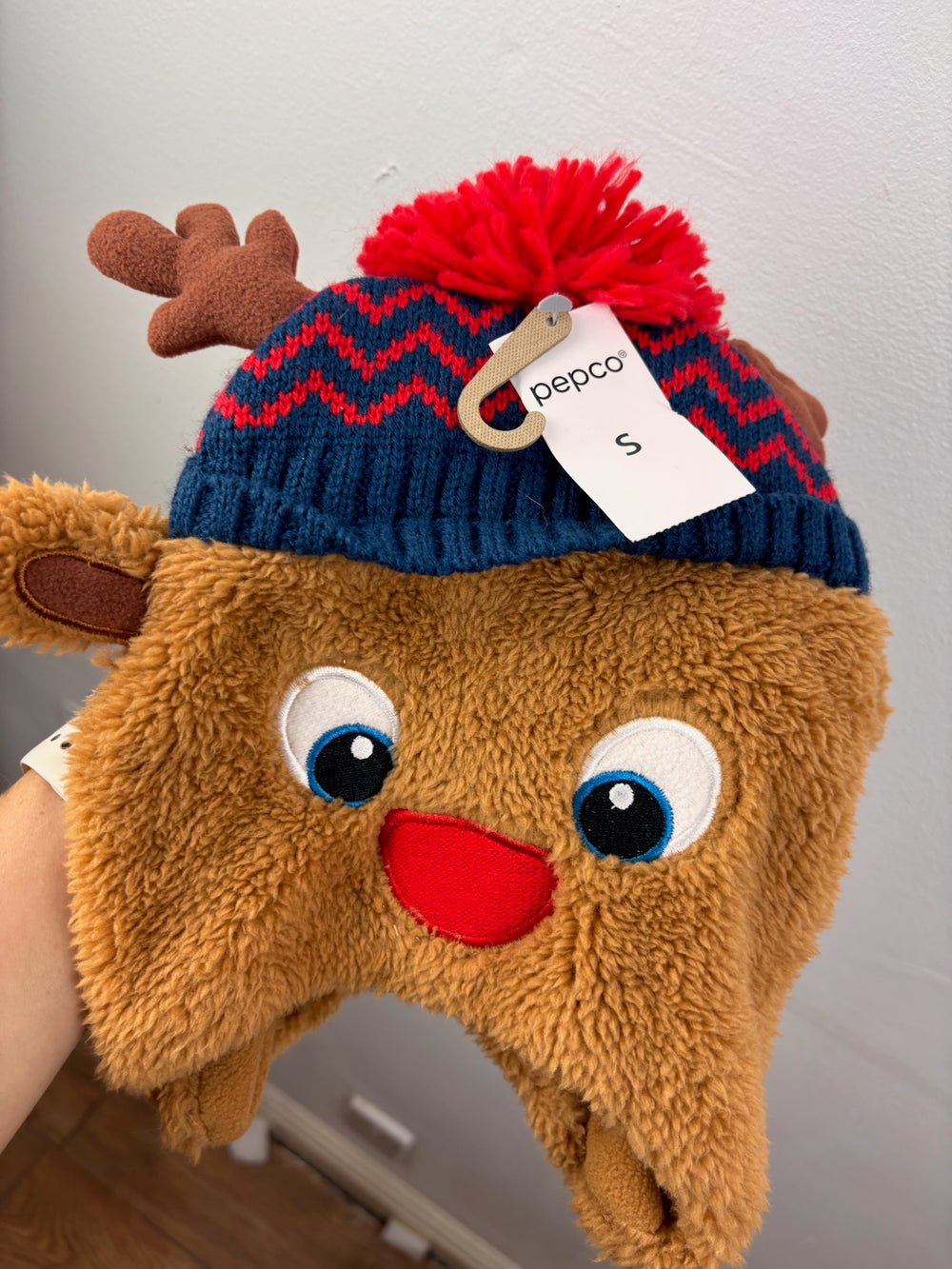 Pep&Co Brown Reindeer Christmas Hat Small-Hats-Second Snuggle Preloved