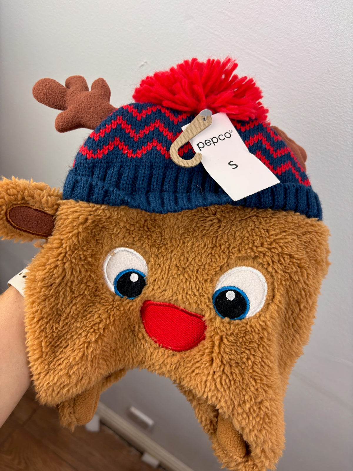 Pep&Co Brown Reindeer Christmas Hat Small-Hats-Second Snuggle Preloved