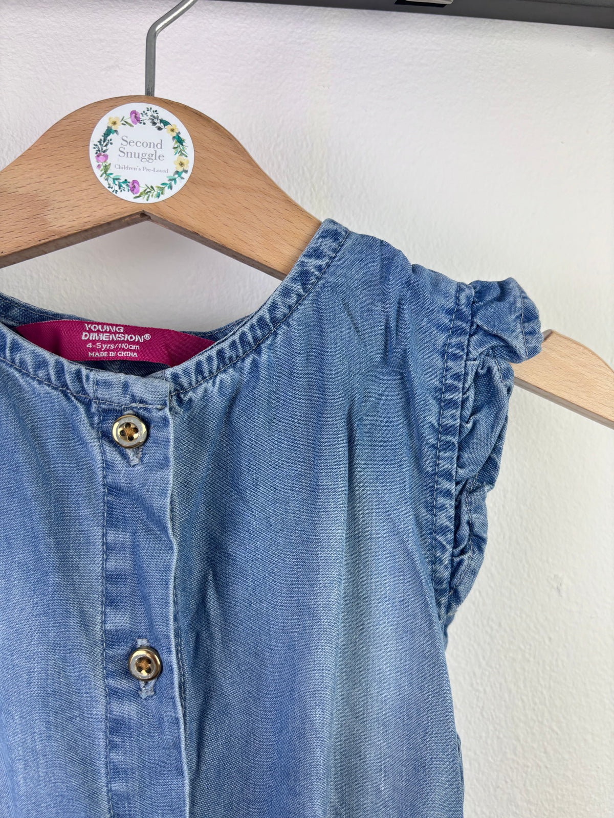Primark Denim Jumpsuit Sleeveless Age 4-5 Years-Jump Suits-Second Snuggle Preloved