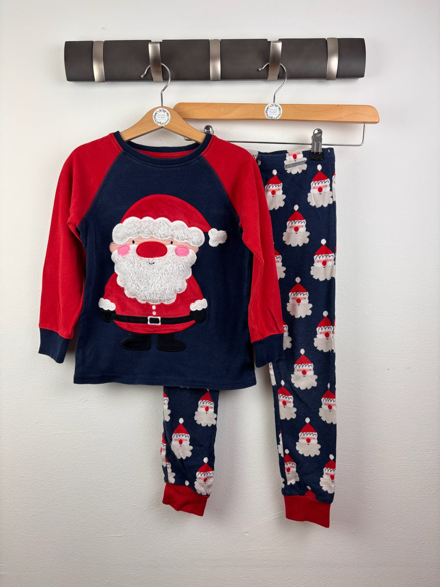 Next Navy Santa Christmas Pyjamas 5-6 Years-Night Wear-Second Snuggle Preloved