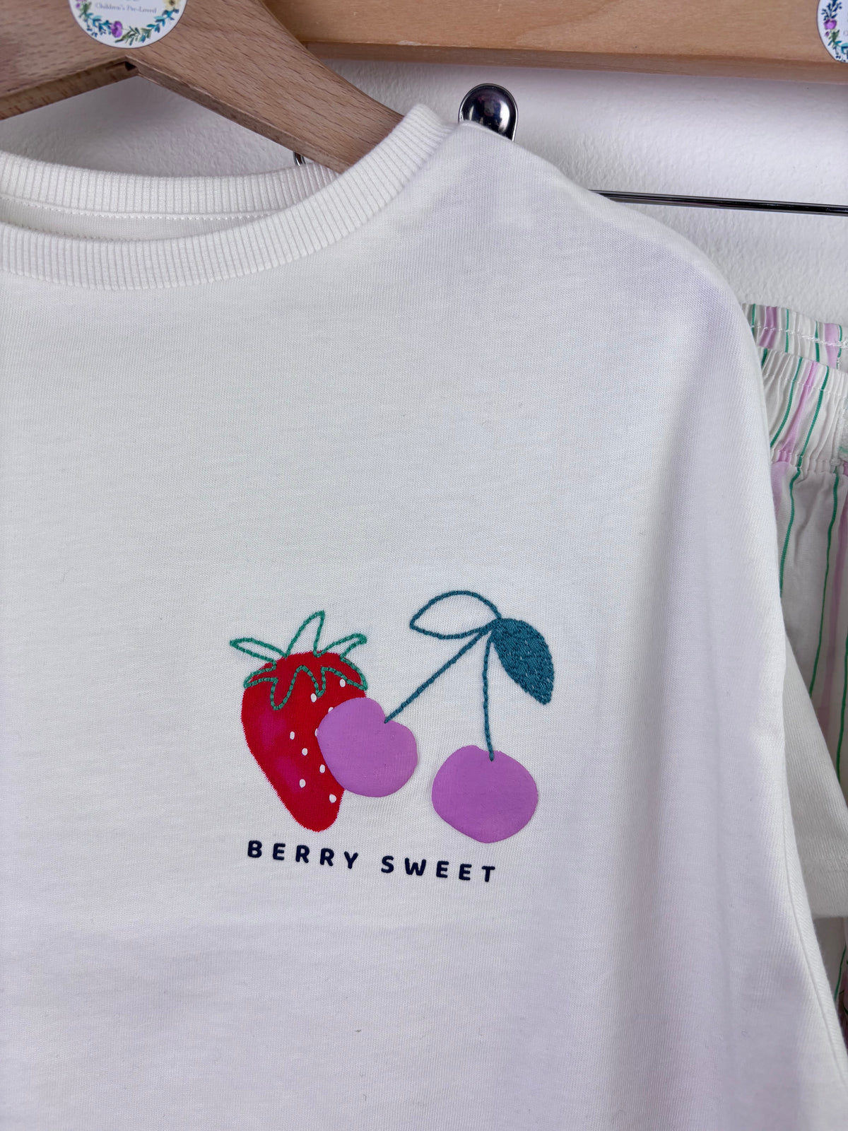 M&S Cream Berry Sweet Summer Pyjama Set-Night Wear-Second Snuggle Preloved