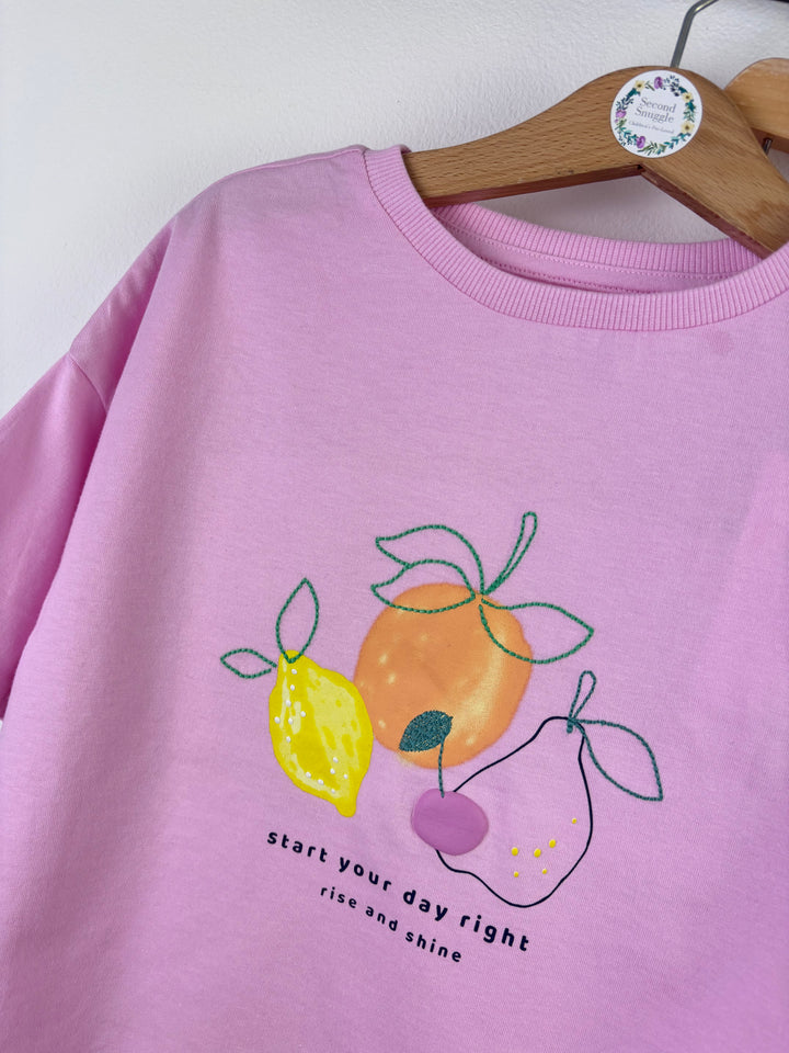 M&S Pink Fruit Print Pyjama Set-Night Wear-Second Snuggle Preloved