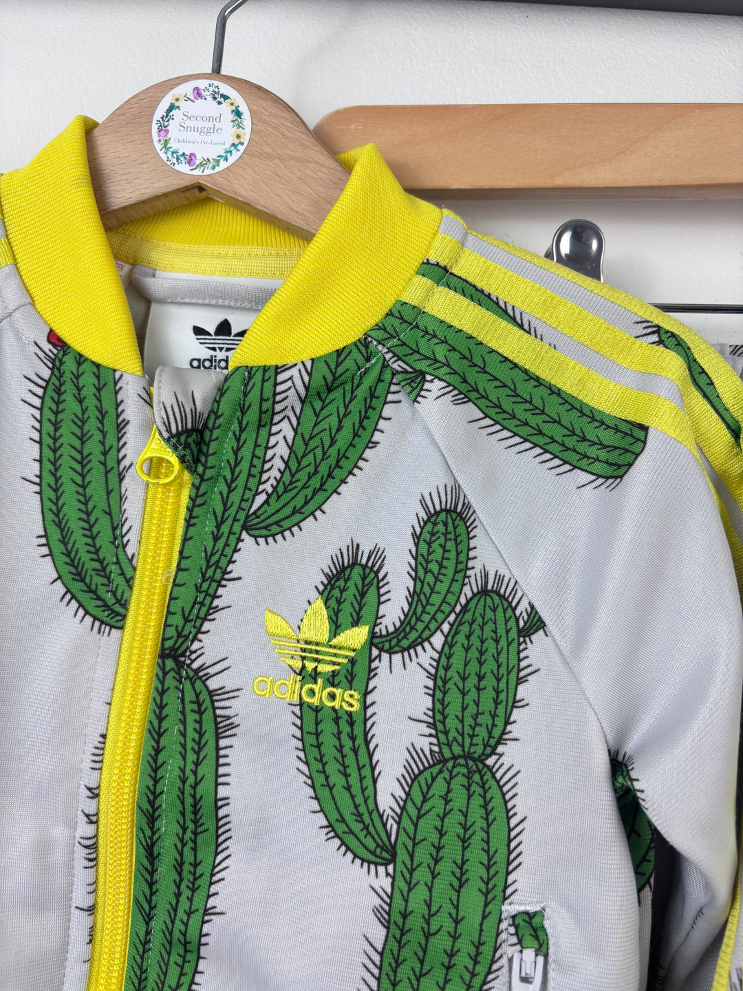 Adidas X Mini Rodini Grey Cactus Print Tracksuit 9-12 Months-Sets-Second Snuggle Preloved
