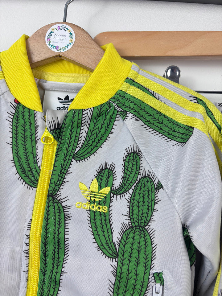 Adidas X Mini Rodini Grey Cactus Print Tracksuit 9-12 Months-Sets-Second Snuggle Preloved