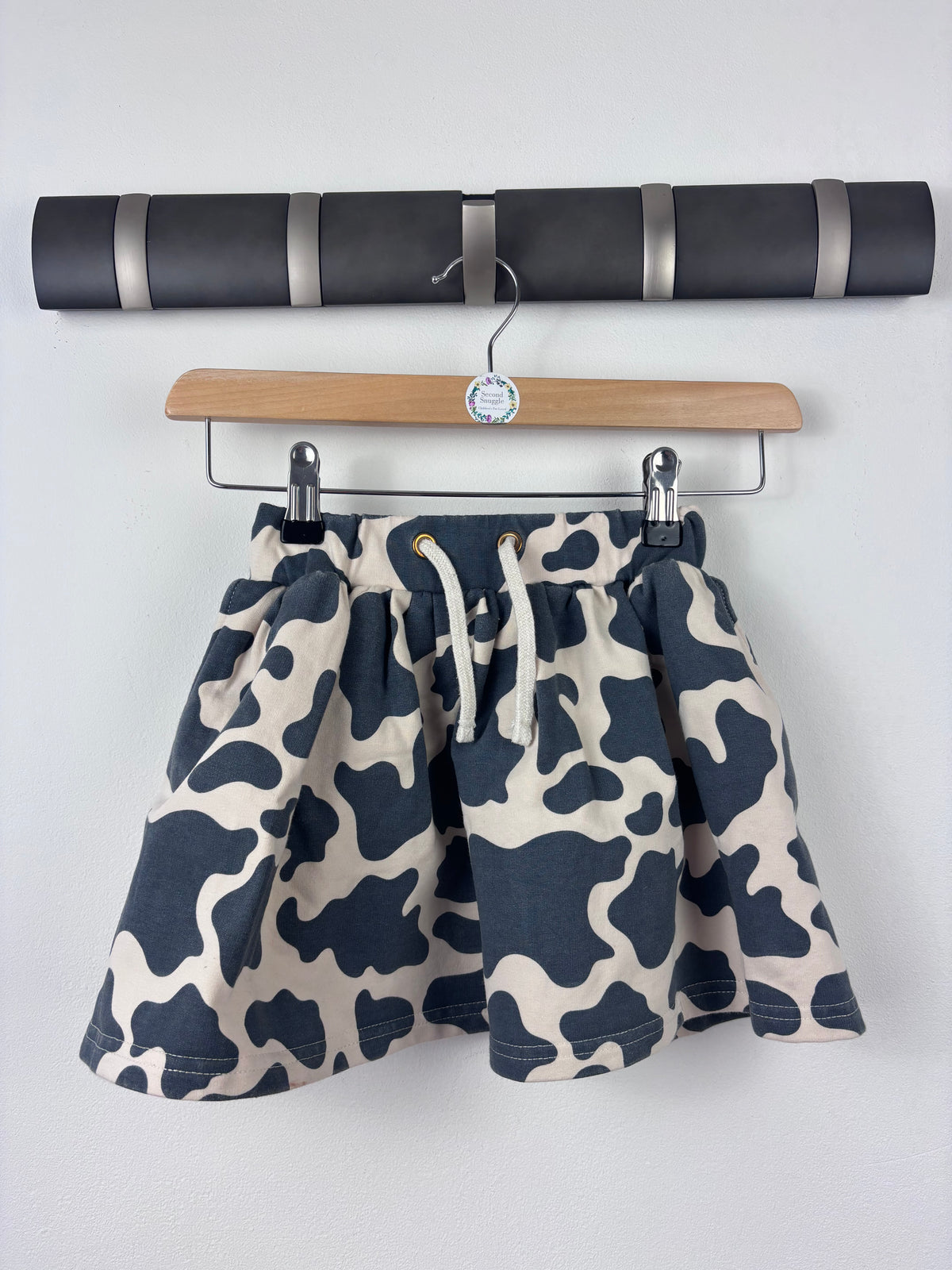 Dear Sophie Black And White Cow Print Skirt 110/116 (5-6 Years)-Skirts-Second Snuggle Preloved