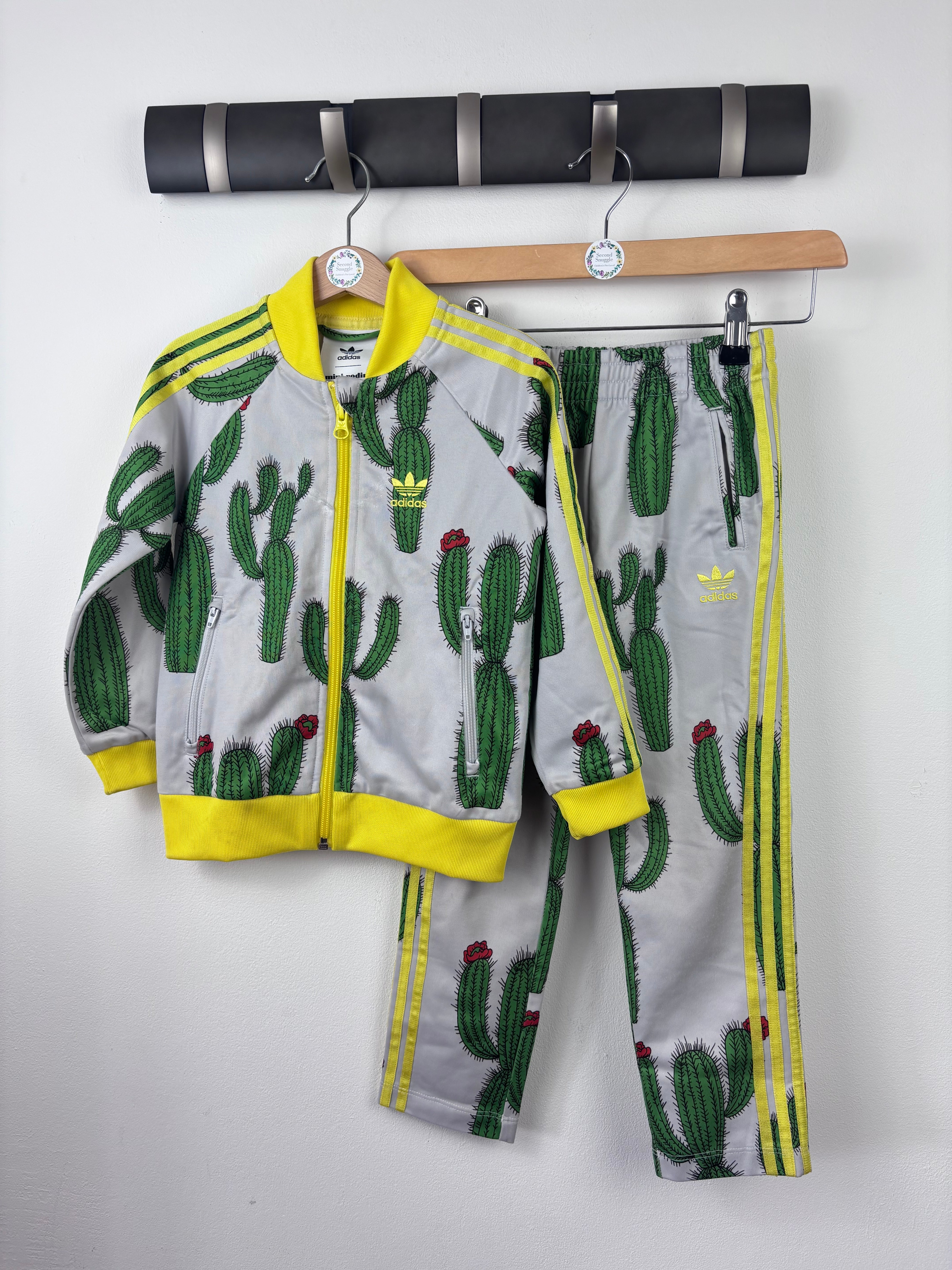 Adidas X Mini Rodini Grey Cactus Print Tracksuit 4-5 Years
