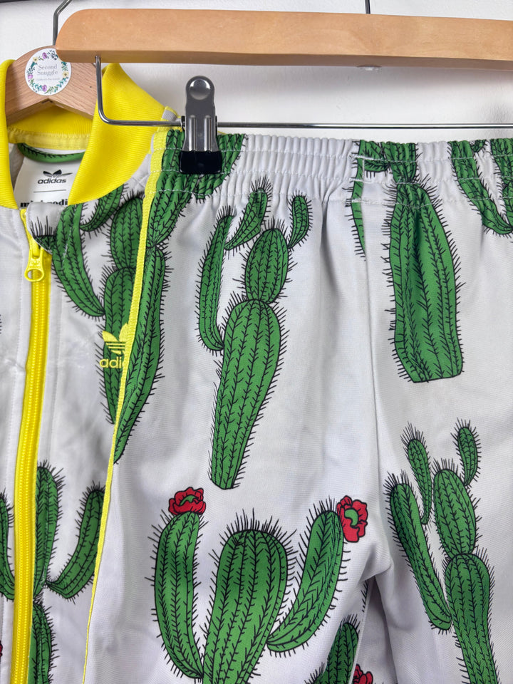 Adidas X Mini Rodini Grey Cactus Print Tracksuit 4-5 Years-Sets-Second Snuggle Preloved
