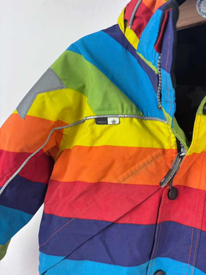 Molo Polaris Rainbow Stripe Snowsuit 92 cm (18-24 Months)-Snow Suits-Second Snuggle Preloved