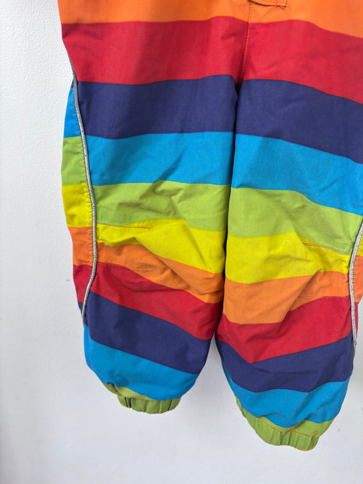 Molo Polaris Rainbow Stripe Snowsuit 92 cm (18-24 Months)-Snow Suits-Second Snuggle Preloved