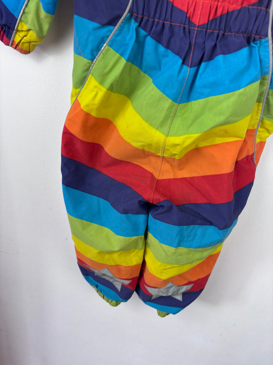Molo Polaris Rainbow Stripe Snowsuit 92 cm (18-24 Months)-Snow Suits-Second Snuggle Preloved