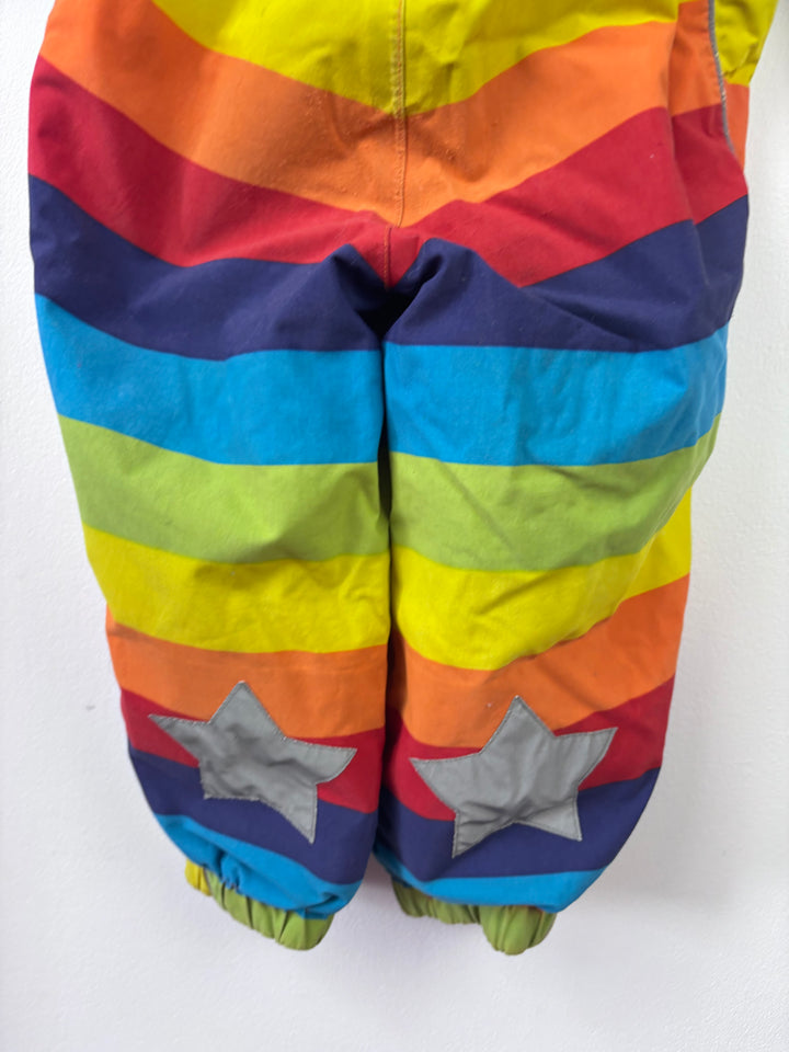 Molo Polaris Rainbow Stripe Snowsuit 92 cm (18-24 Months)-Snow Suits-Second Snuggle Preloved