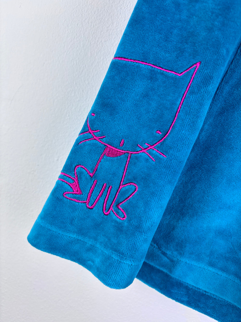 Me & I Blue Velour Cat Skirt Adjustable Waist 4-6 Years 110/116-Skirts-Second Snuggle Preloved
