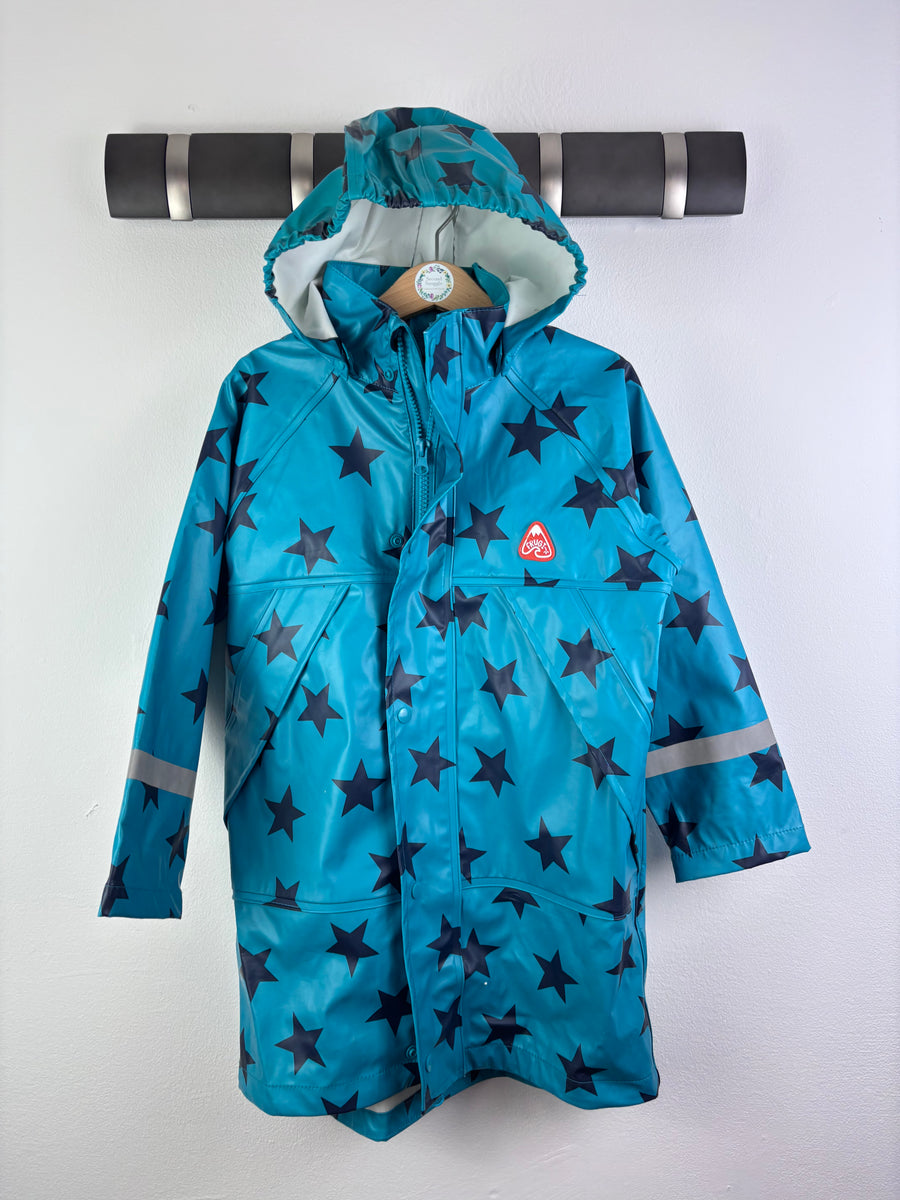 Frugi Blue Star Waterproof Coat 6-7 Years-Coats-Second Snuggle Preloved