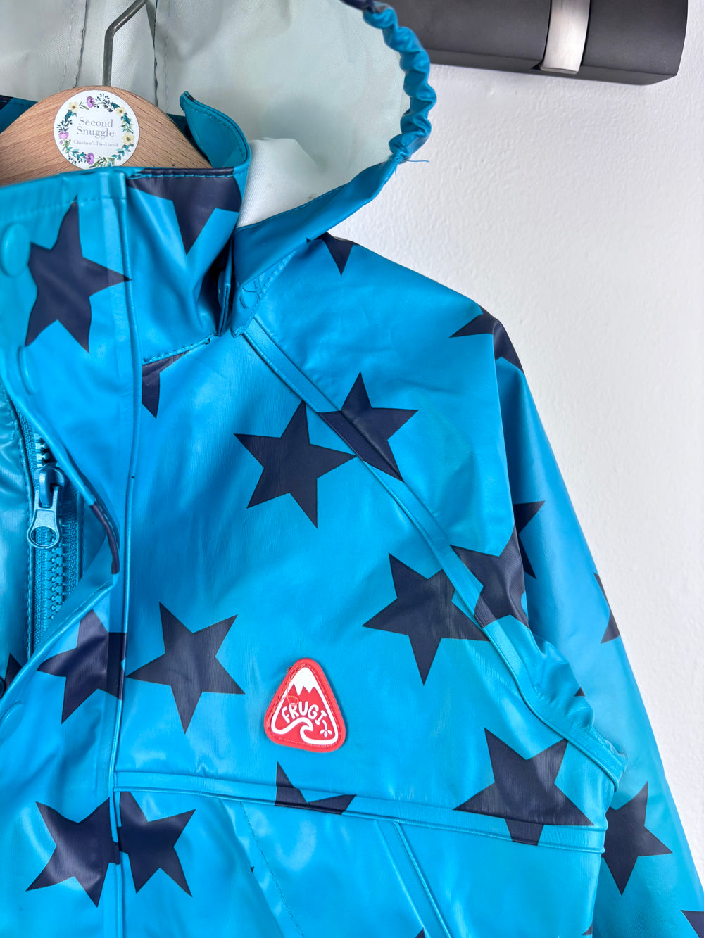 Frugi Blue Star Waterproof Coat 6-7 Years-Coats-Second Snuggle Preloved