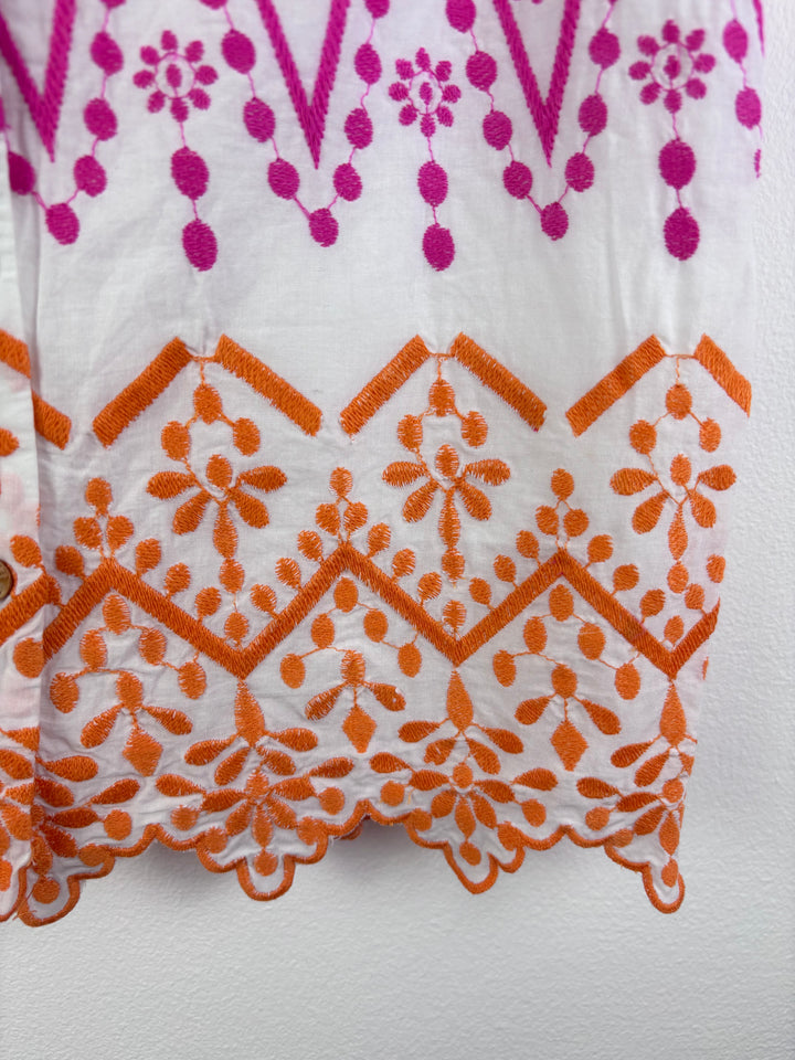 Monsoon White Embroidered Shirt 8-9 Years-Shirts-Second Snuggle Preloved