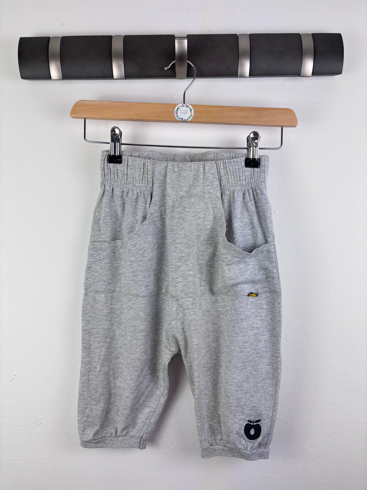 Smafolk Grey Cropped Joggers 5-6 Years-Shorts-Second Snuggle Preloved