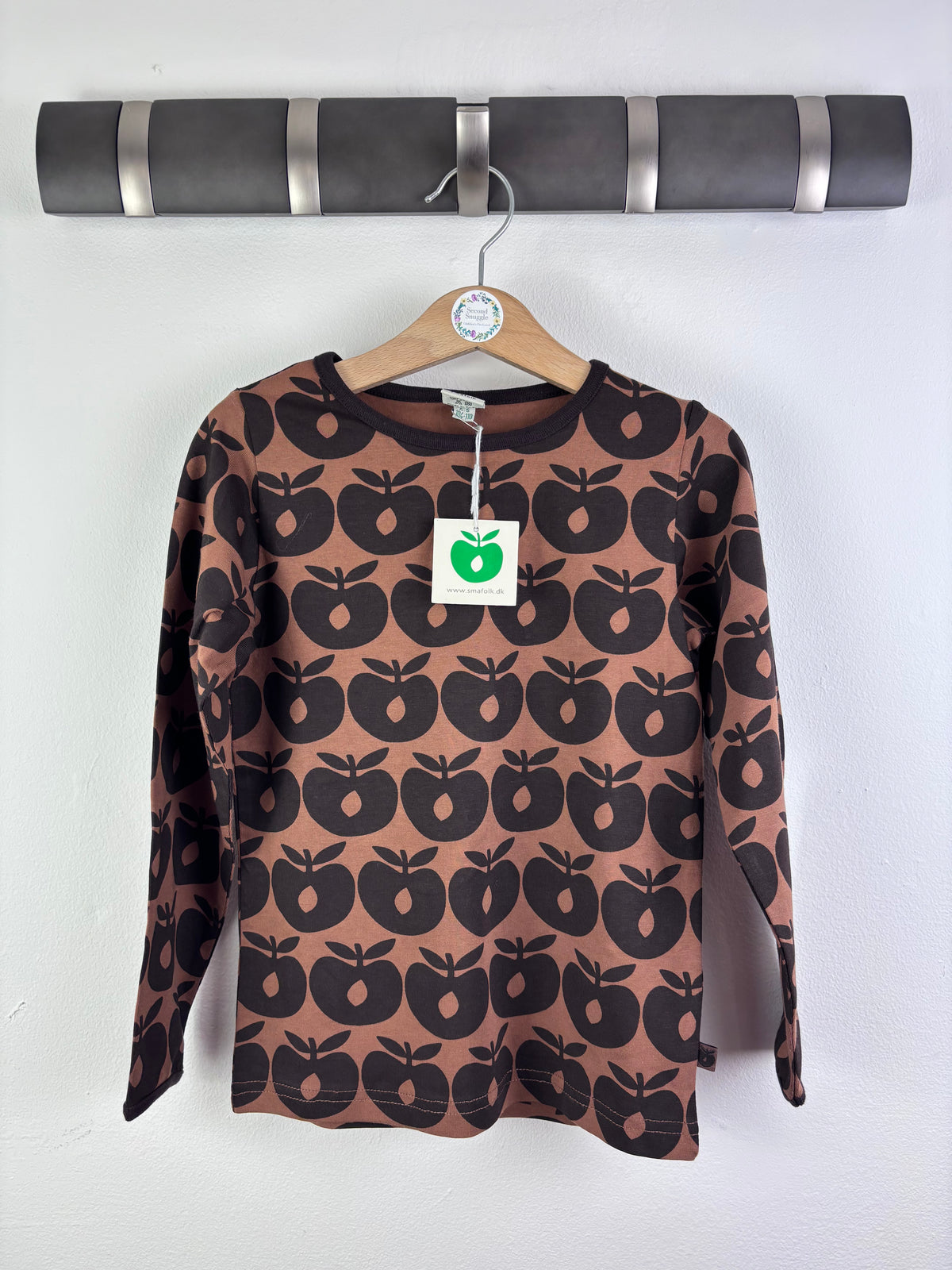 Smafolk Brown Apple Long Sleeve Top 4-5 Years 110-Tops-Second Snuggle Preloved