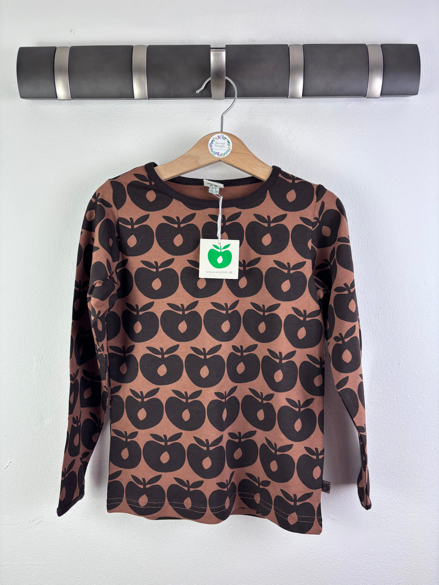 Smafolk Brown Apple Long Sleeve Top 4-5 Years 110-Tops-Second Snuggle Preloved