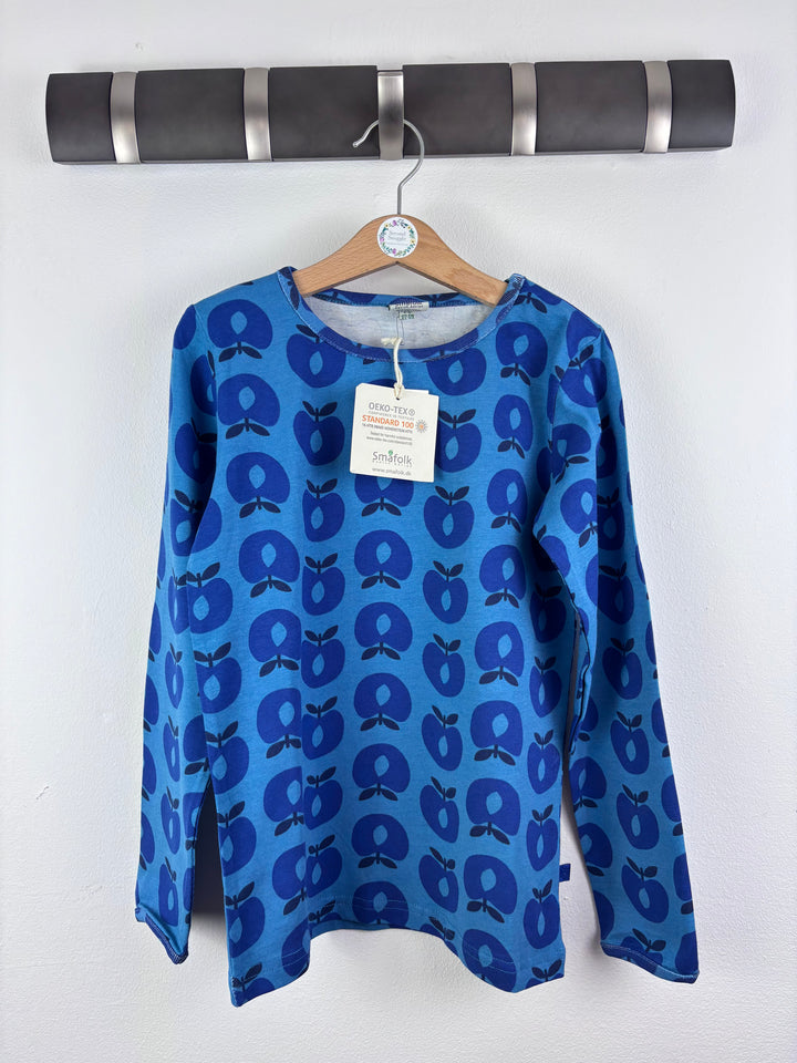Smafolk Blue Apple Long Sleeve Top 7-8 Years 128-Tops-Second Snuggle Preloved