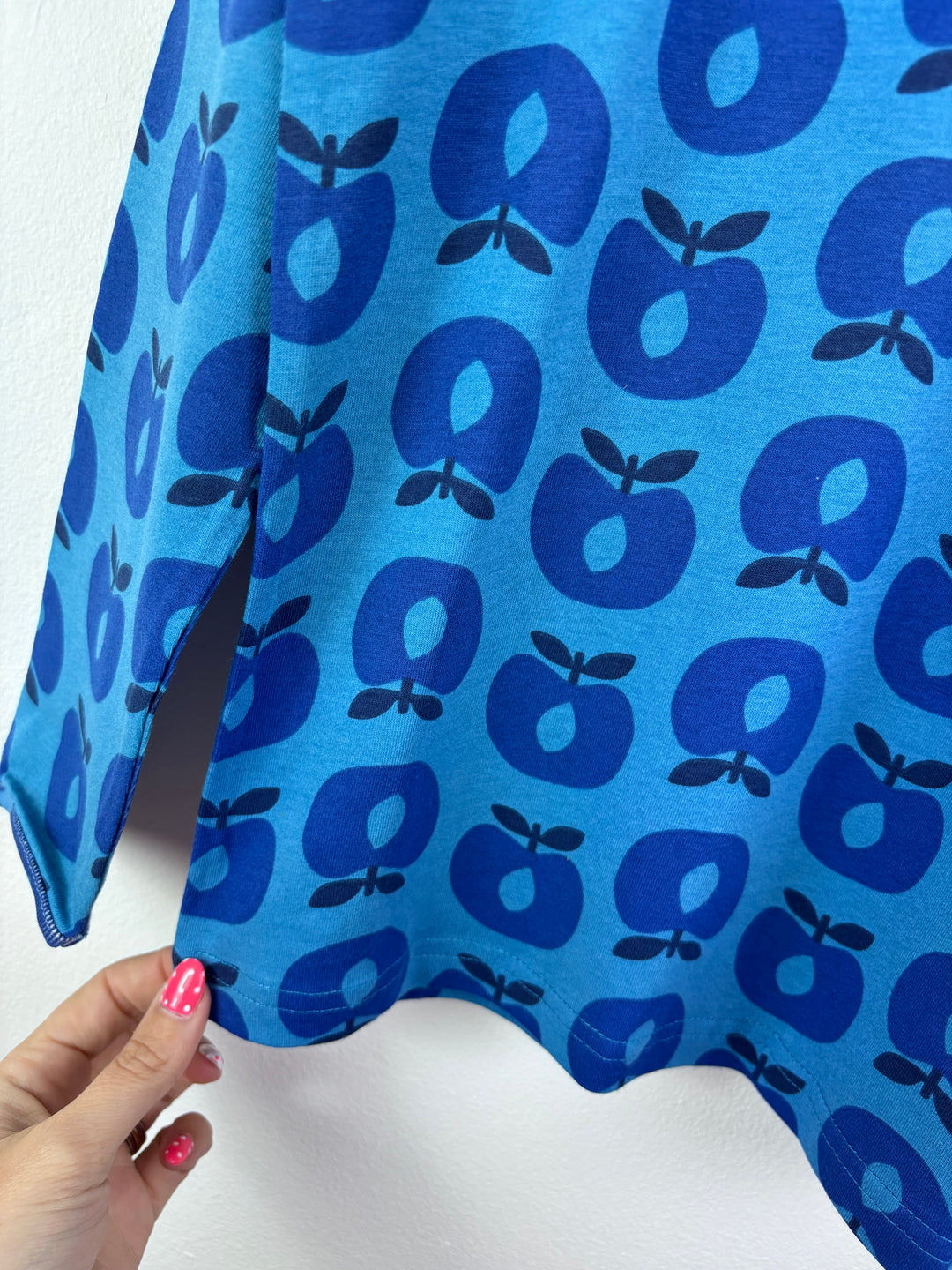 Smafolk Blue Apple Long Sleeve Top 7-8 Years 128-Tops-Second Snuggle Preloved