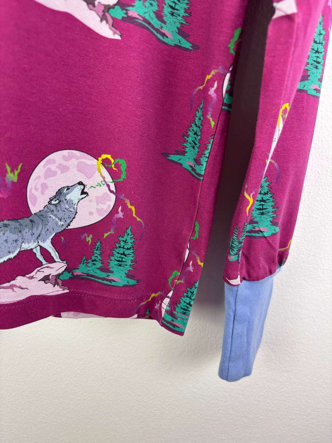 Coddi & Womple Purple Wolf Long Sleeve Top 6 Years-Tops-Second Snuggle Preloved