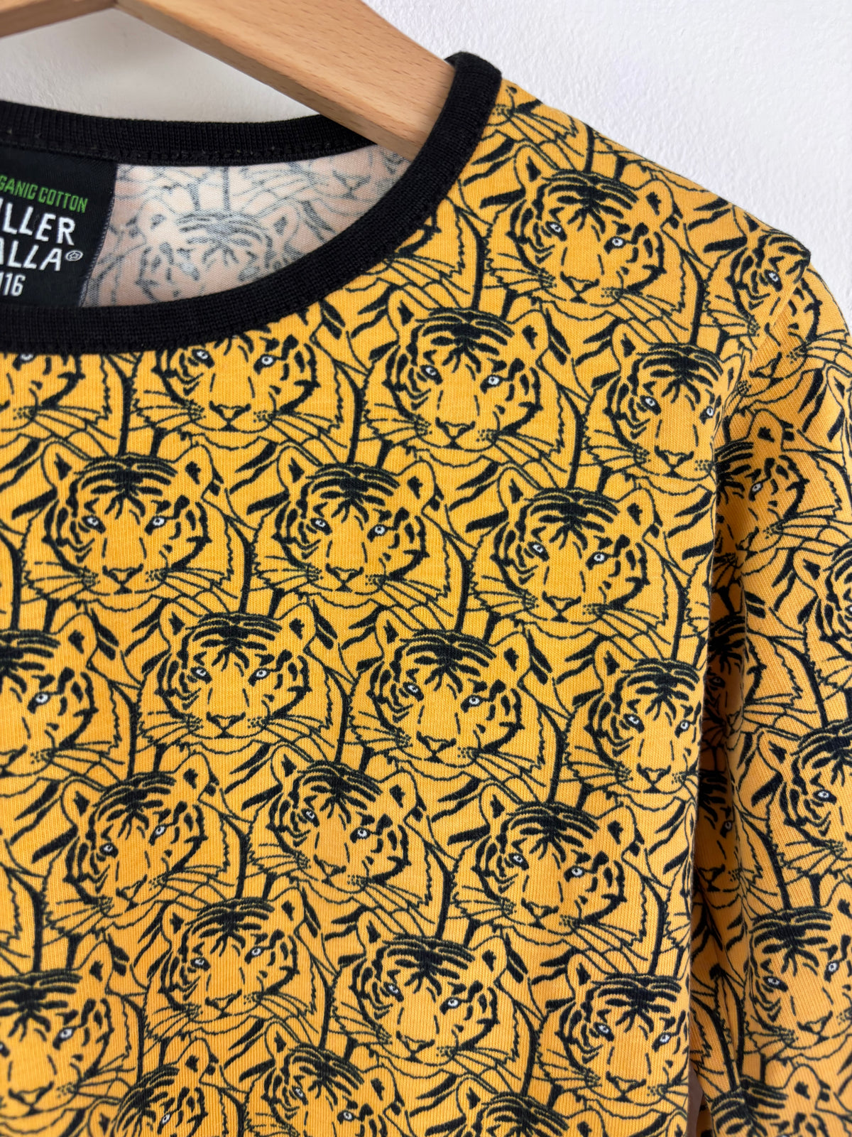 Villervalla Mustard Tiger Long Sleeve Top 5-6 Years 116-Tops-Second Snuggle Preloved