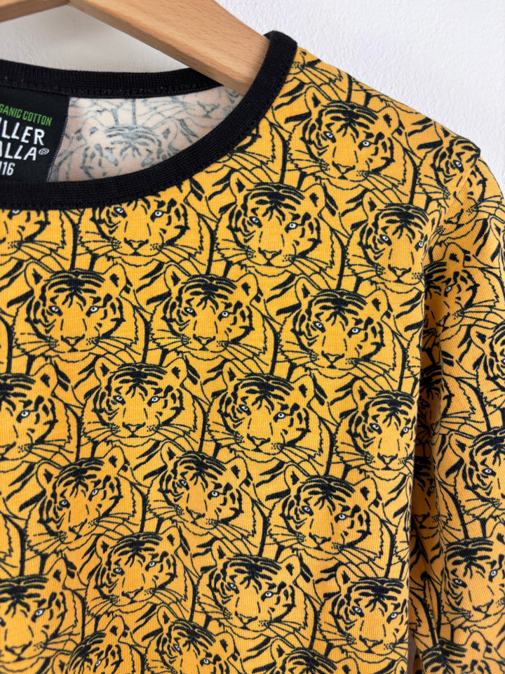 Villervalla Mustard Tiger Long Sleeve Top 5-6 Years 116-Tops-Second Snuggle Preloved