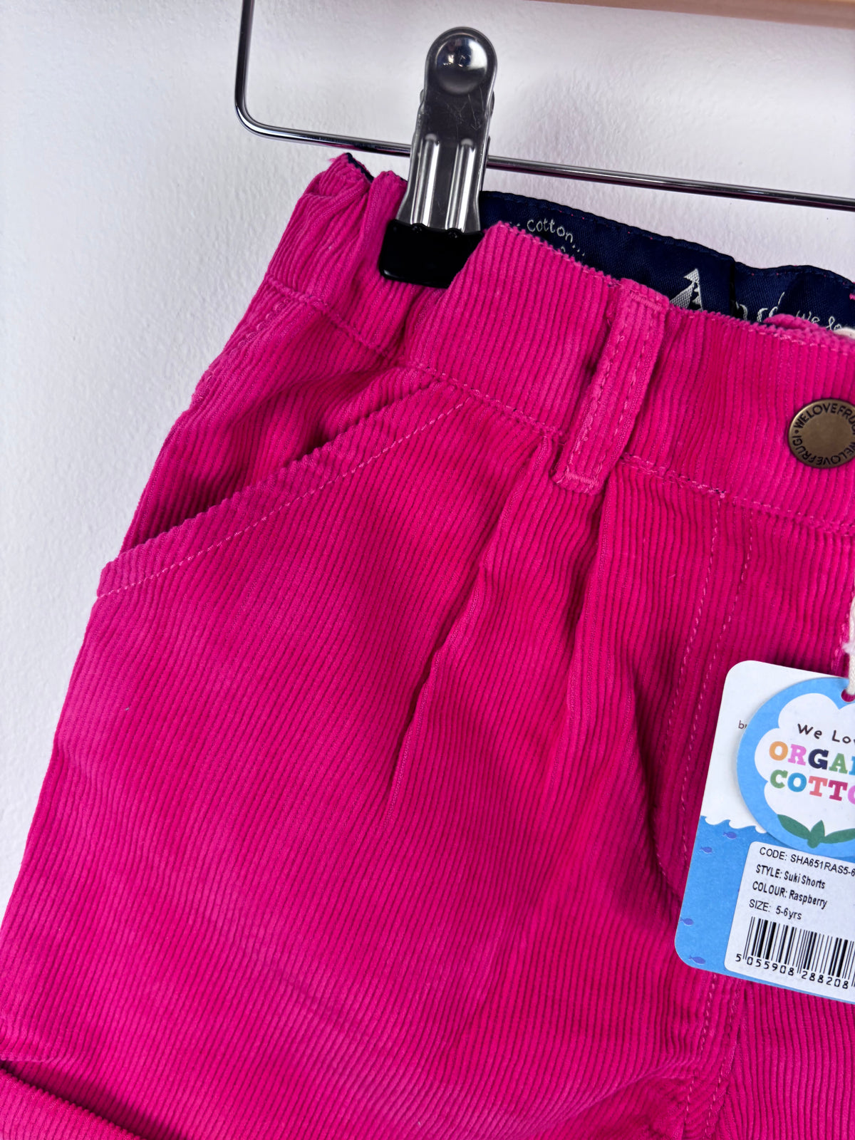 Frugi Pink Corduroy Shorts 5-6 Years-Shorts-Second Snuggle Preloved