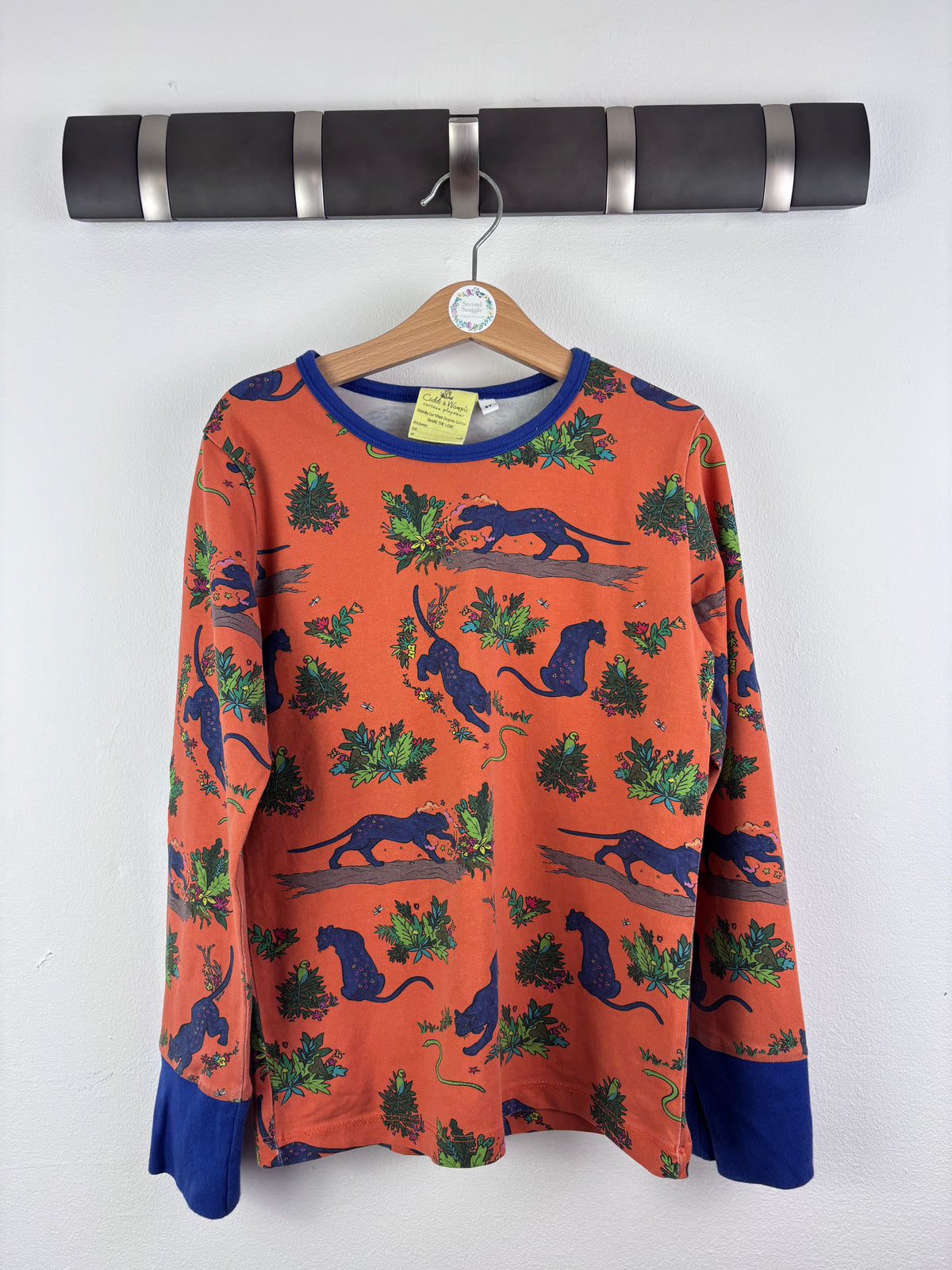 Coddi & Womple Orange Panther Long Sleeve Top 8 Years-Tops-Second Snuggle Preloved