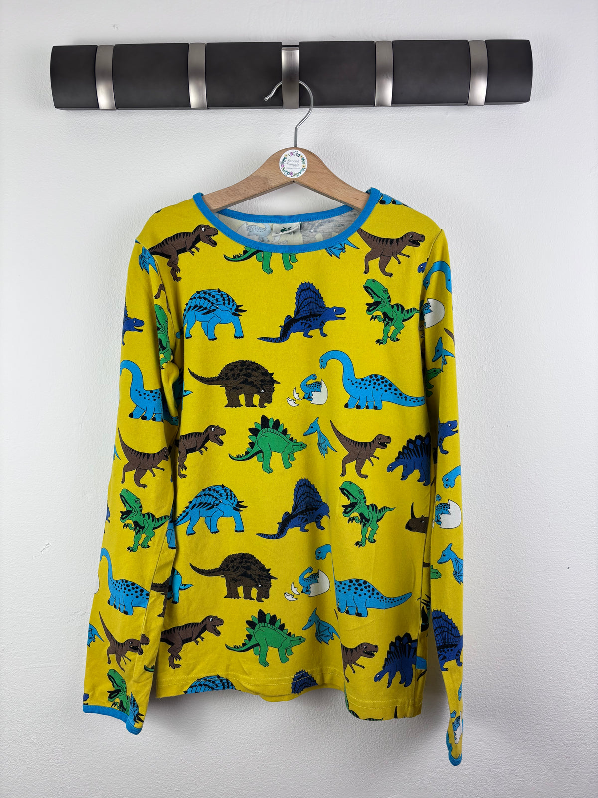 Smafolk Yellow Dinosaur Long Sleeve Top 9-10 Years-Tops-Second Snuggle Preloved