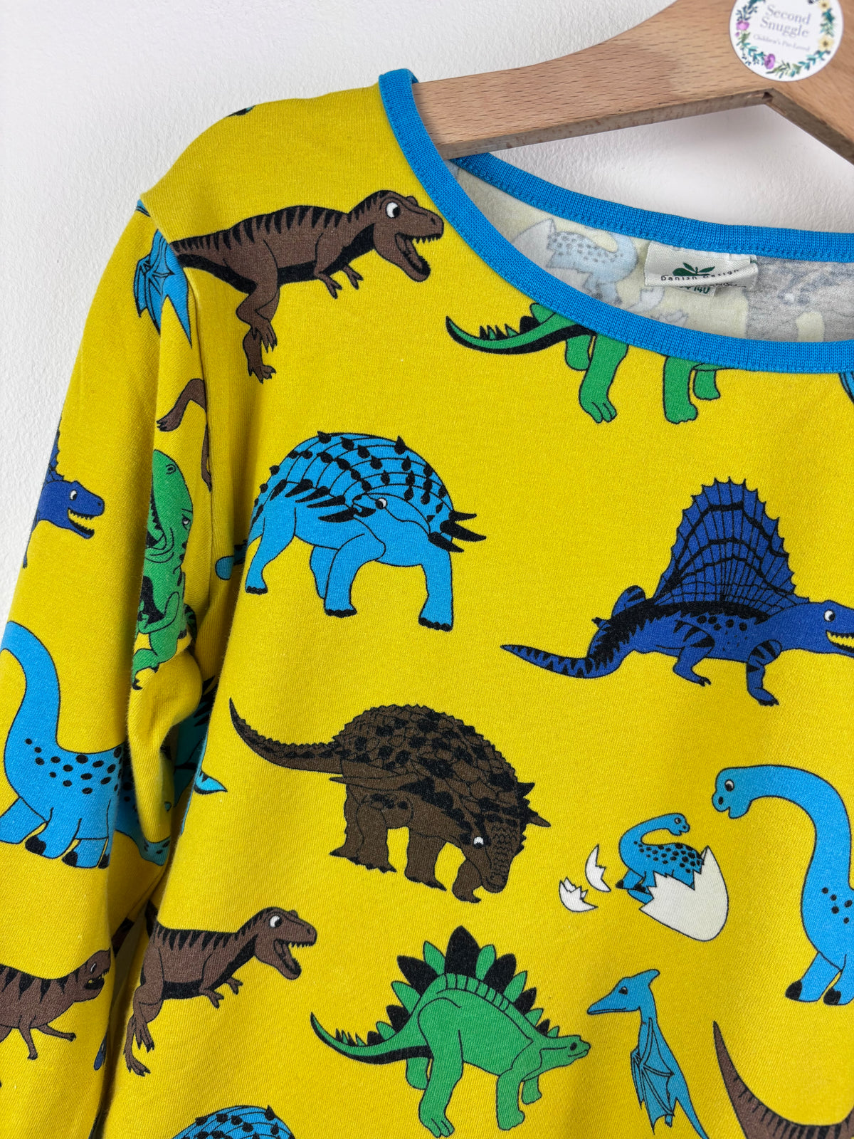 Smafolk Yellow Dinosaur Long Sleeve Top 9-10 Years-Tops-Second Snuggle Preloved