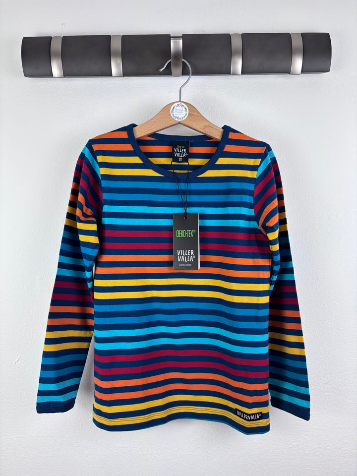 Villervalla Rainbow Stripe Long Sleeve Top 6-7 Years 122-Tops-Second Snuggle Preloved