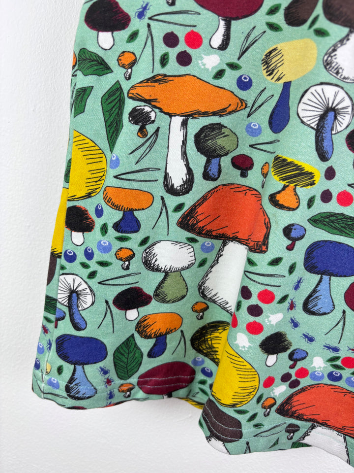 Duns Mint Mushroom Print T-Shirt 6-7 Years-Tops-Second Snuggle Preloved