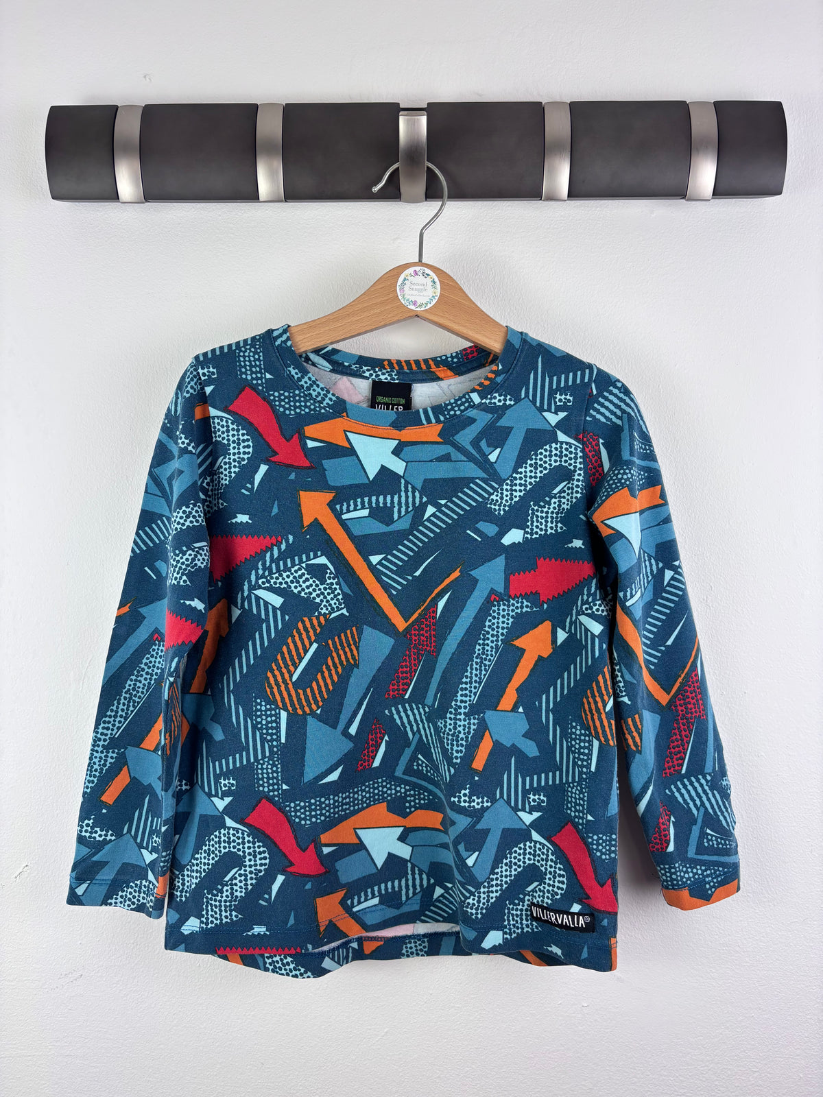 Villervalla Arrow Print Long Sleeve Top 4-5 Years 110-Tops-Second Snuggle Preloved