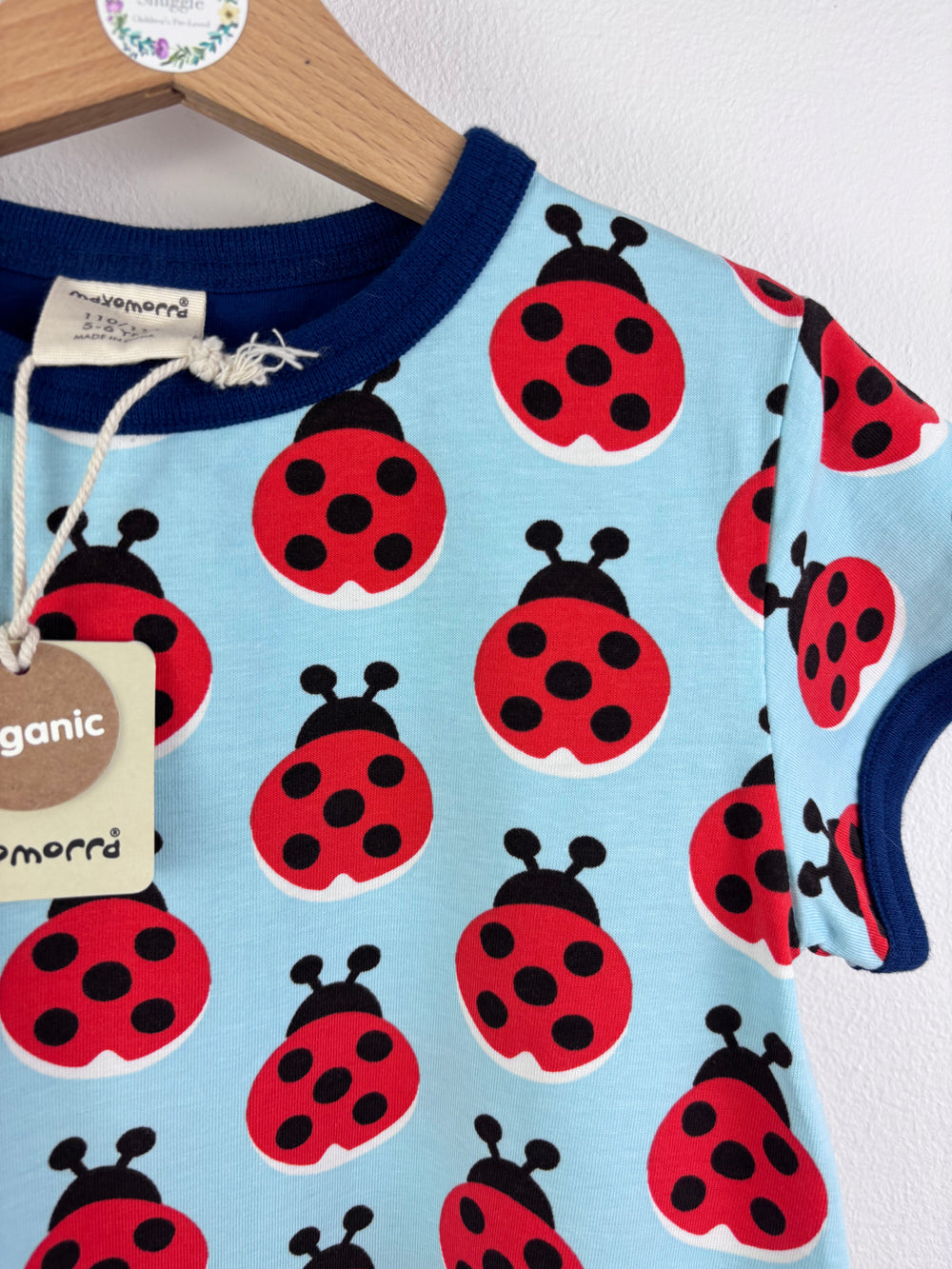 Maxomorra Ladybird Print Dress 5-6 Years-Dresses-Second Snuggle Preloved