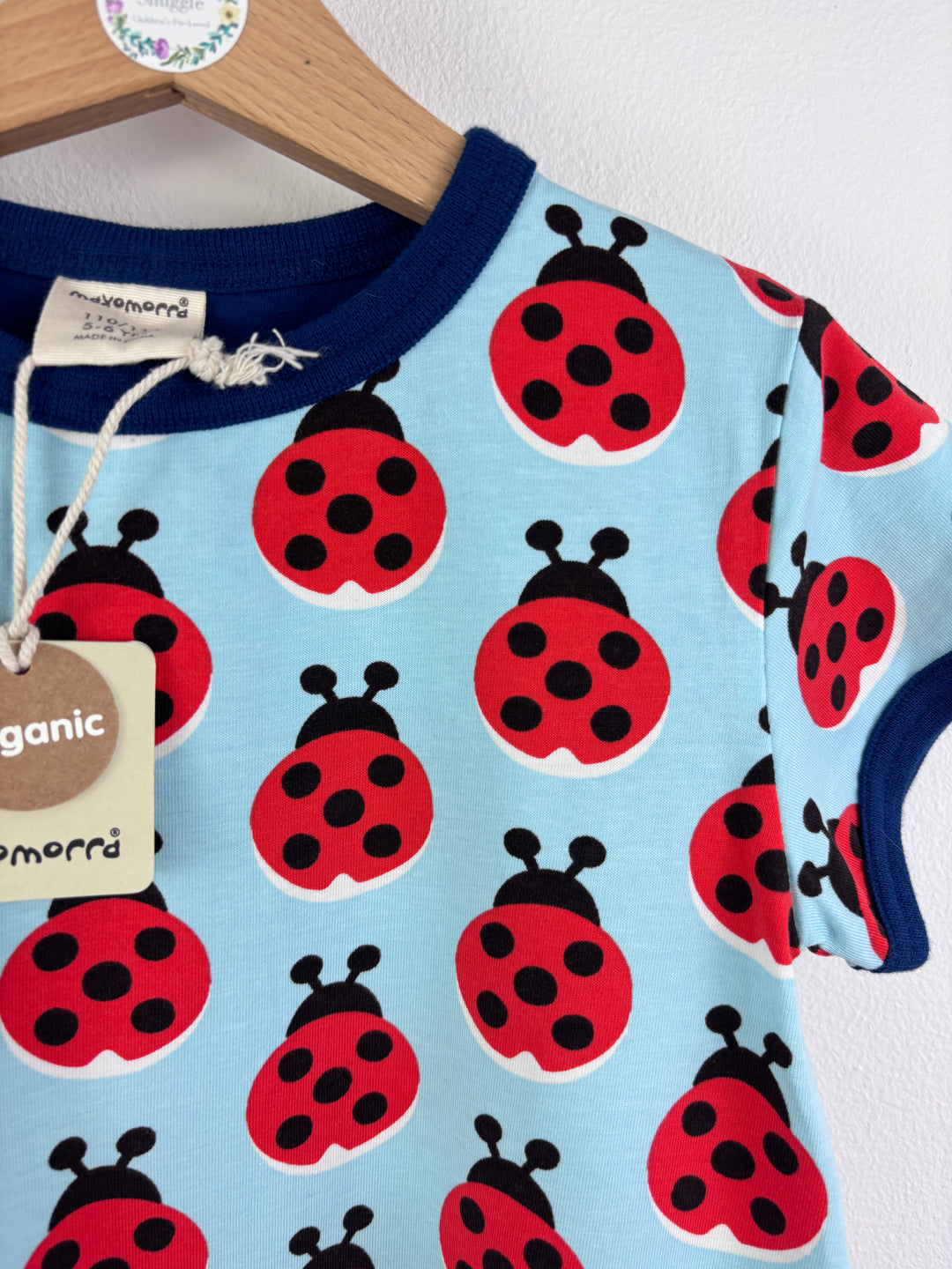 Maxomorra Ladybird Print Dress 5-6 Years-Dresses-Second Snuggle Preloved