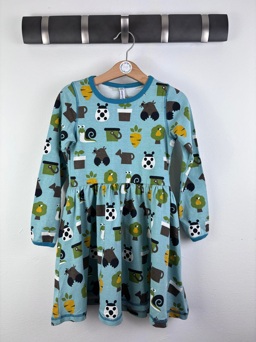 Maxomorra Garden Print Dress 4-6 Years 110/116-Dresses-Second Snuggle Preloved