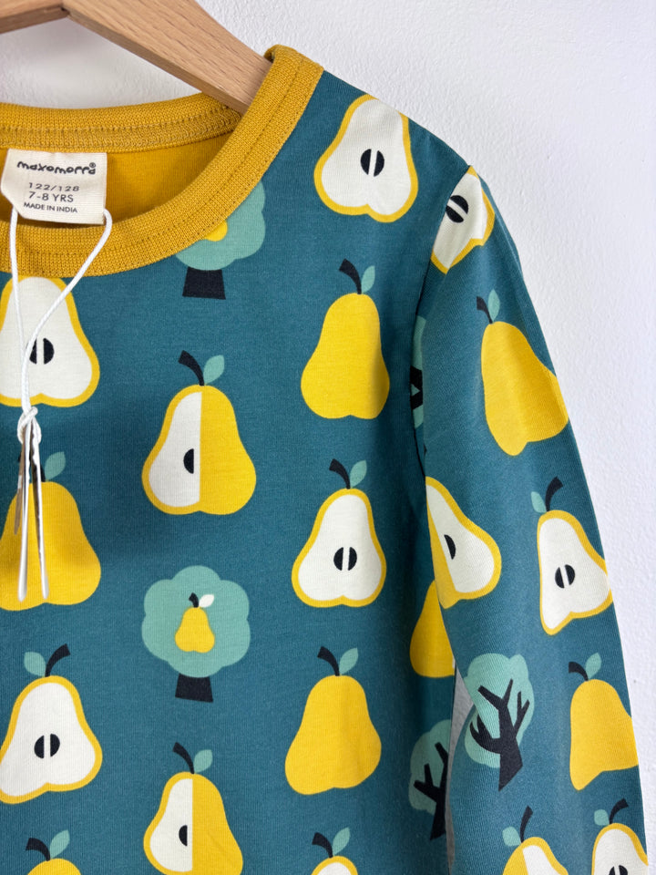 Maxomorra Pear Print Dress 5-6 Years-Dresses-Second Snuggle Preloved