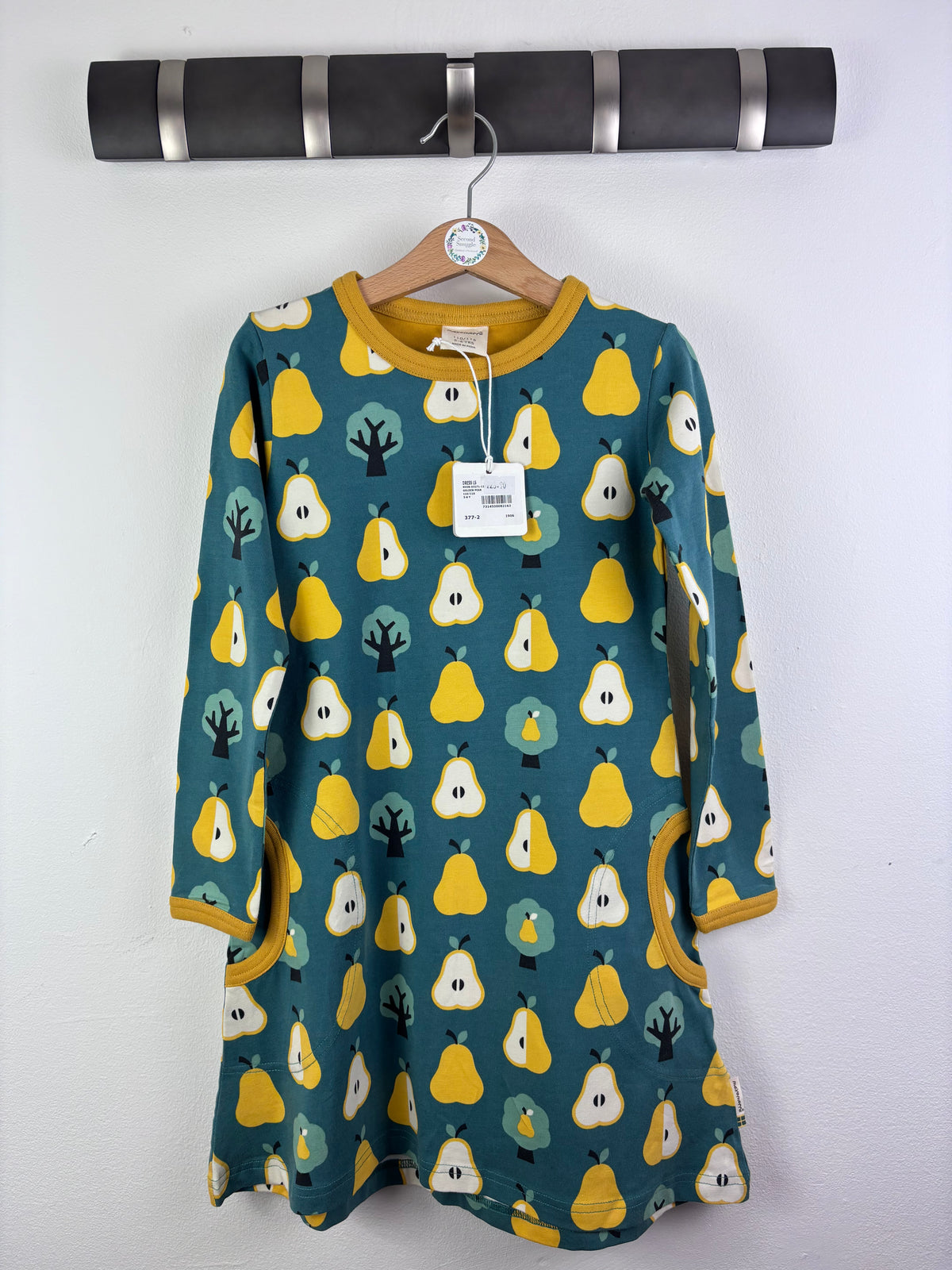 Maxomorra Pear Print Dress 7-8 Years-Dresses-Second Snuggle Preloved