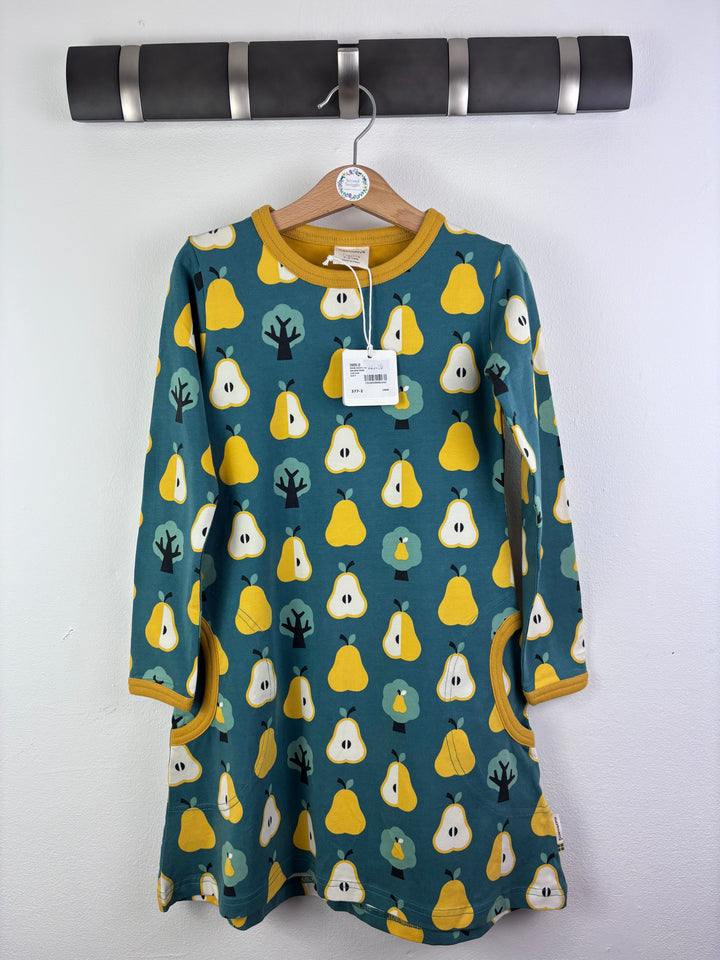 Maxomorra Pear Print Dress 7-8 Years-Dresses-Second Snuggle Preloved