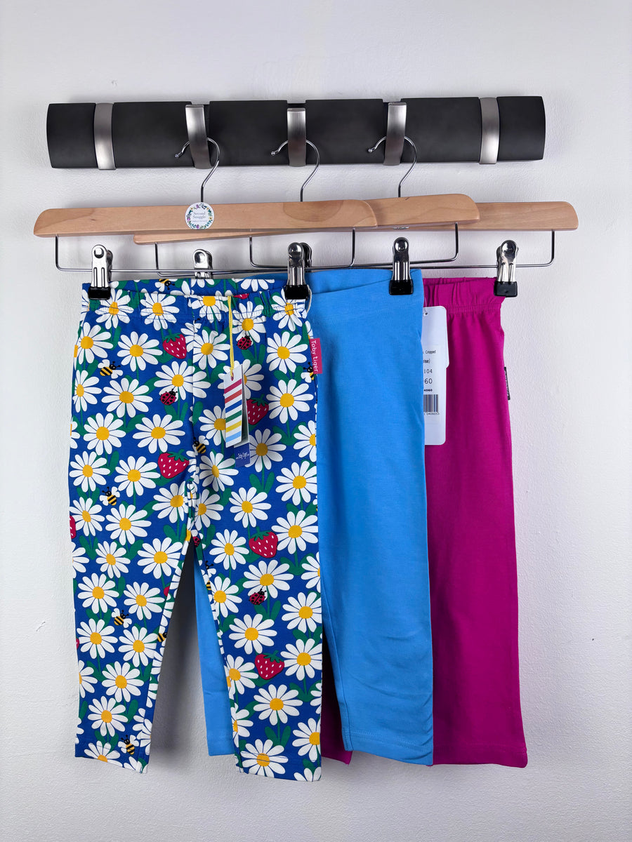 Toby Tiger & Maxomorra Daisy Cropped Leggings Set 3-4 Years-Leggings-Second Snuggle Preloved