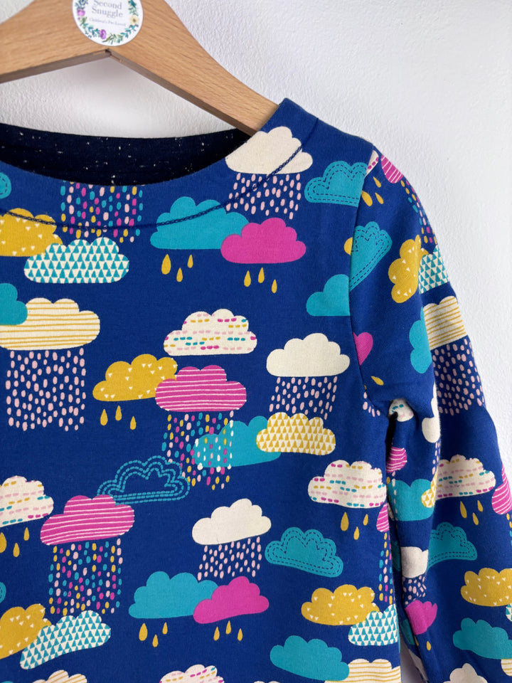 Frugi Blue Rain Cloud Dress 4-5 Years-Dresses-Second Snuggle Preloved