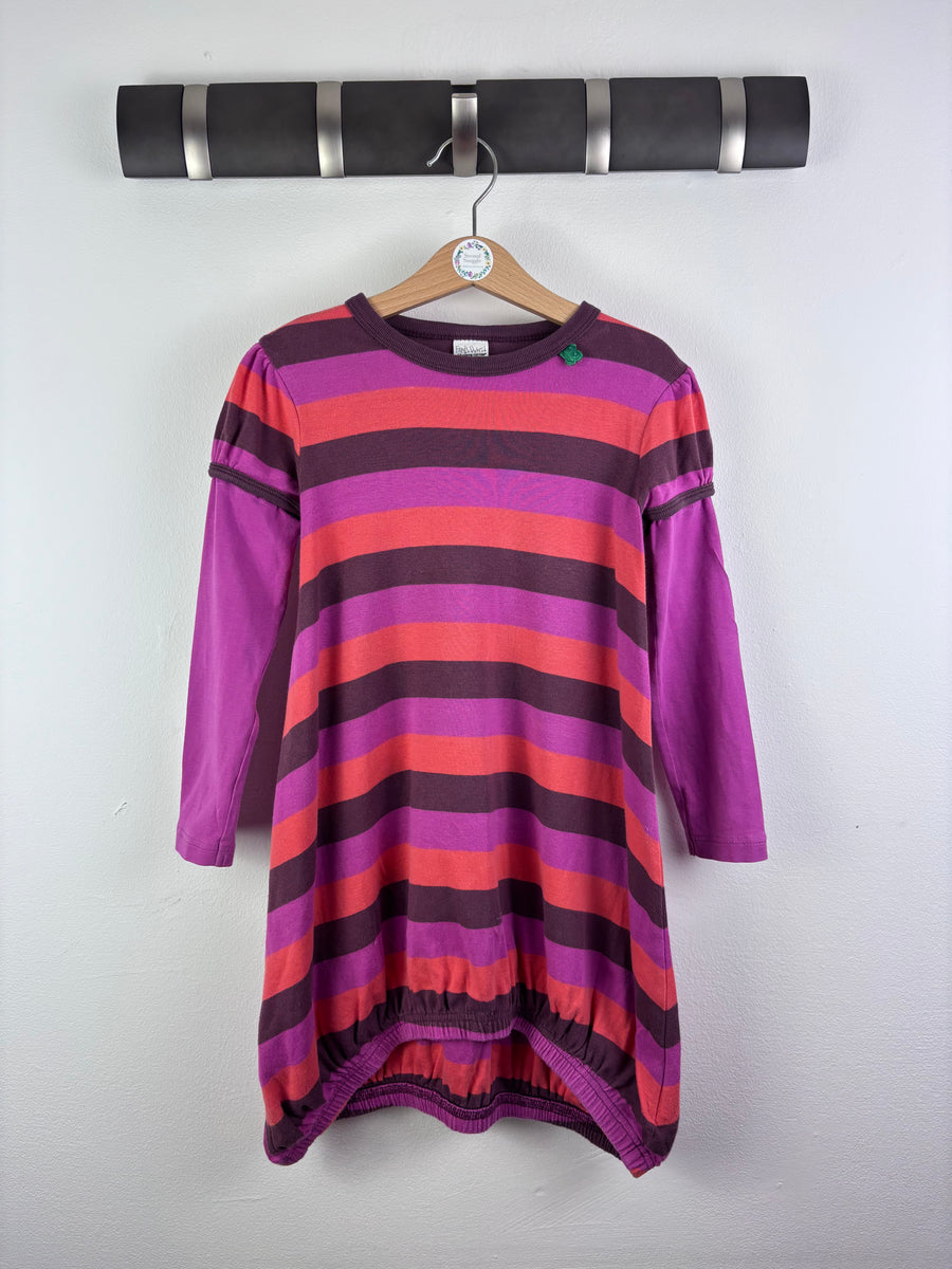 Freds World Purple Pink Stripe Balloon Dress 5 Years-Dresses-Second Snuggle Preloved